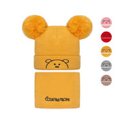 Φθινοπωρινό χειμερινό πλεκτό καπέλο μωρού Νεογέννητο κασκόλ Κασκόλ ενός έτους Ζεστό μάλλινο καπέλο διπλής στρώσης Βρεφικό καπέλο γιακά