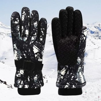 Εκτύπωση Παιδικά Γάντια Σκι Keep Finger Warm Αδιάβροχα χοντρά γάντια χειμώνα Snowboard Snow Παιδικά γάντια για αγόρια κορίτσια