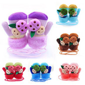 Aranyos rajzfilm babák gyerekek kesztyűk téli baba fiúk lányok ujjatlan vastag plusz bársony 1-3-6 éves gyerekek melegen tartják az ujjakat