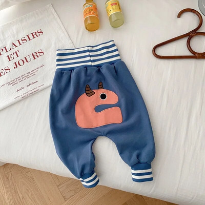 Pantaloni drăguți pentru nou-născut pentru bebeluși 0-2 ani pentru sugari, băiat, fetiță, talie înaltă, animale din desene animate, cu fund PP, pantaloni largi, ținute pentru copii, haine de toamnă