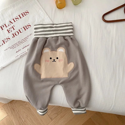 Pantaloni drăguți pentru nou-născut pentru bebeluși 0-2 ani pentru sugari, băiat, fetiță, talie înaltă, animale din desene animate, cu fund PP, pantaloni largi, ținute pentru copii, haine de toamnă