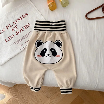 Pantaloni drăguți pentru nou-născut pentru bebeluși 0-2 ani pentru sugari, băiat, fetiță, talie înaltă, animale din desene animate, cu fund PP, pantaloni largi, ținute pentru copii, haine de toamnă