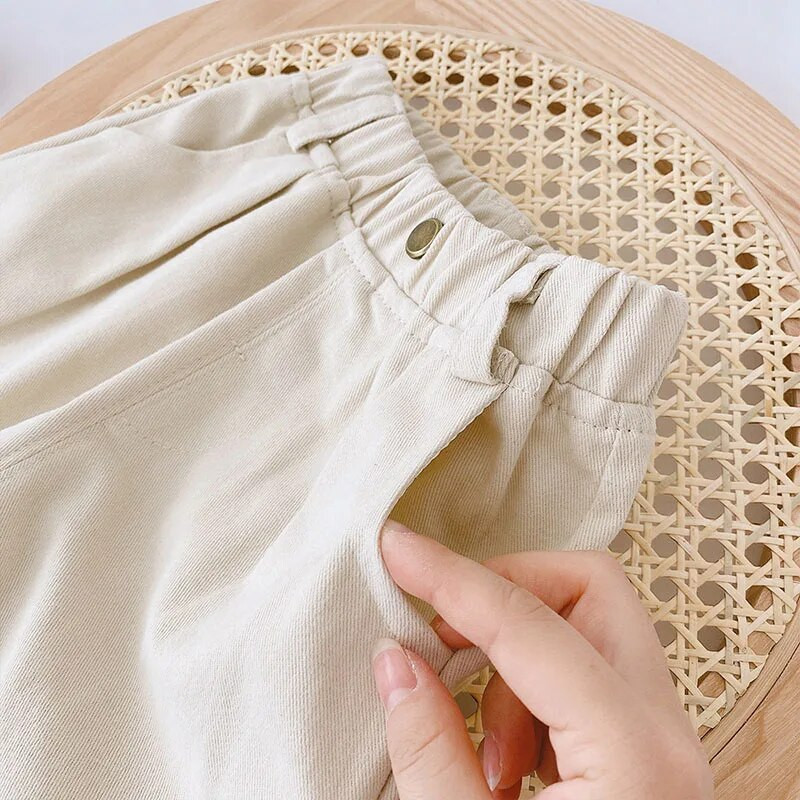 2022 Lapsed Püksid Solid Poiste Püksid Moodsad Laste Püksid Lühikesed Laste Teksad Vastsündinu riided Tüdrukute riided