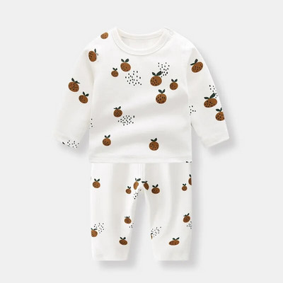 0-3T Nou-Născut Copil Bebeluși Băieți Fete Set haine cu mânecă lungă din bumbac Top și costum pantaloni Set pijama drăguț, dulce, Set de pijamale