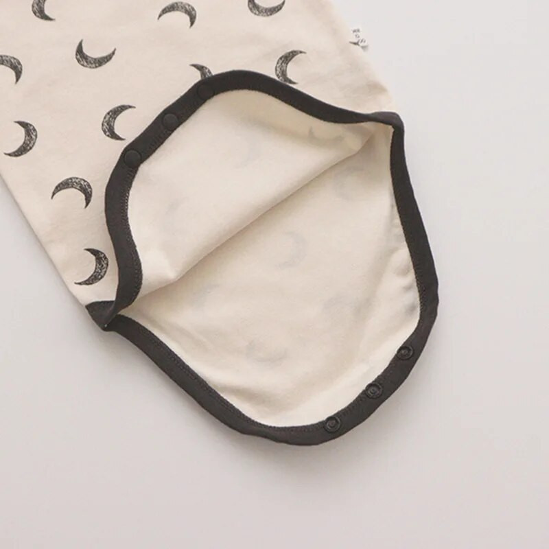 0-24M Újszülött Gyerek Kisfiú Lány Ruhák Hosszú ujjú Bőr Body Nadrágkosztüm Pamut Kétrészes Szett Újszülött ruhák