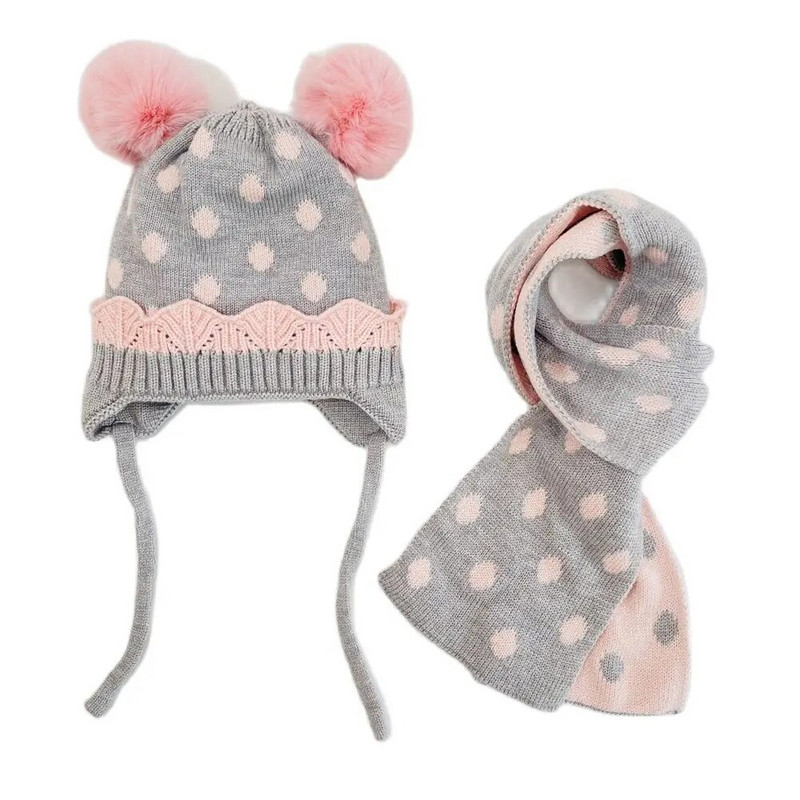 2022 Χειμώνας ζεστό Pompom μωρό κασκόλ Σετ κασκόλ παιδικά κορίτσια Χοντρό μαλακό πλεκτό μαντήλι Αξεσουάρ για κορίτσια Σετ μάλλινο κασκόλ κασκόλ