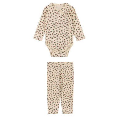 0-24M Νεογέννητο Παιδικό Βρεφικό Αγόρια Κοριτσίστικα Σετ Ρούχα Εκτύπωση Μακρυμάνικο Ολόσωμο Μπλουζάκι και Παντελόνι Κοστούμι χαριτωμένο βαμβακερό 2τμχ Σετ ρούχων