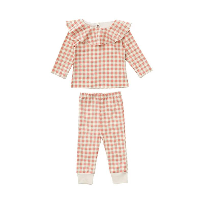 6-36M újszülött gyerek baba lányok ruha szett Pamut hosszú ujjú Print Top póló Nadrág öltöny Cute Sweet Infant 2 db Outfit szett