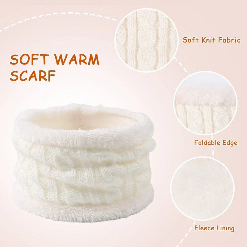 Iarna Nou Set calduros pentru baieti fete moda toamna palarie manusi esarfa accesorii minunate potrivite pentru 1-8 ani