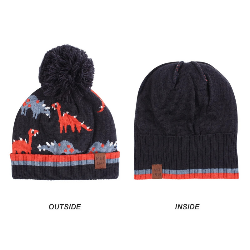 2 tk dinosauruse kootud müts sõrmus sall komplektid lapsed nokamütsid lapsed tüdrukud poisid elastsed sügistalv pehme sooja hoidev müts