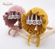 2020 Χειμώνας ζεστό καπέλο για κοριτσάκι Princess 0-3T Καπέλο για νήπιο μαλακό πλέξιμο Χαριτωμένο ρυθμιζόμενο κορδόνι Πιο ζεστό παιδικό καπέλο με χιόνι φορώντας αυτί