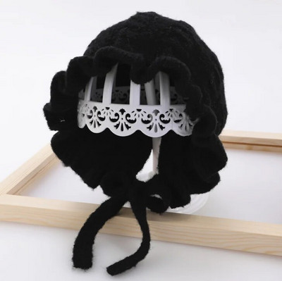 2020 Χειμώνας ζεστό καπέλο για κοριτσάκι Princess 0-3T Καπέλο για νήπιο μαλακό πλέξιμο Χαριτωμένο ρυθμιζόμενο κορδόνι Πιο ζεστό παιδικό καπέλο με χιόνι φορώντας αυτί