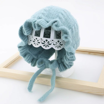 2020 Χειμώνας ζεστό καπέλο για κοριτσάκι Princess 0-3T Καπέλο για νήπιο μαλακό πλέξιμο Χαριτωμένο ρυθμιζόμενο κορδόνι Πιο ζεστό παιδικό καπέλο με χιόνι φορώντας αυτί