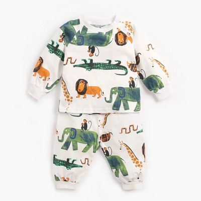 Set haine pentru bebeluși 0-4T 2 buc. Nou-născut Copil Bebeluș Băiat Fată Haine Toamnă Iarnă Tinuta cu mâneci lungi Top costum pantalon bumbac Set două piese