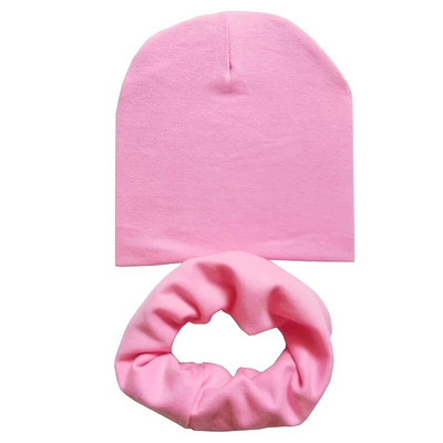 Pentru 4 - 12 ani Set de eșarfe pentru pălărie de bumbac de culoare uni pentru copii, toamnă iarnă, băieți, fete, șapcă, șapcă, în aer liber, caldă, pentru copii