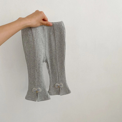 2023. aasta uus lastele mõeldud väikelastele, tüdrukutele, ühevärvilised kõrge vöökohaga elastsed püksid, kikilips Laste vabaaja välisrõivad