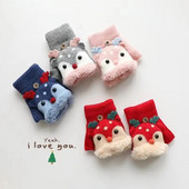 Armsad lapsed, talvekindad, jõulumultikad, põdrad, poolsõrmelised labakindad tüdrukutele poisslastele, soojad plüüsist voodriga sõrmedeta kinnas