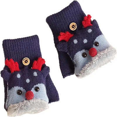 Armsad lapsed, talvekindad, jõulumultikad, põdrad, poolsõrmelised labakindad tüdrukutele poisslastele, soojad plüüsist voodriga sõrmedeta kinnas