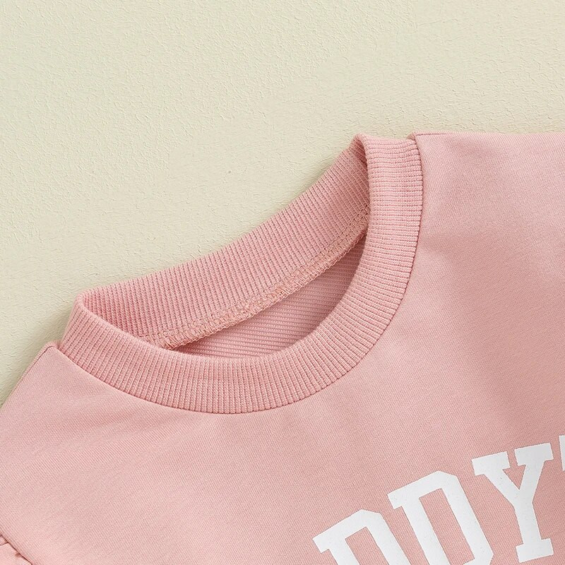 Citgeett Toamna Toamna Copii Bebeluși Fete Ținute Litere Imprimat Hanorac cu mânecă lungă Pantaloni cu talie elastică Haine de toamnă