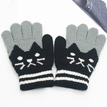 1 Ζευγάρι Lytwtw\'s Cartoon Kawaii Cat Cute Thicken ζεστό δέρας κοραλλιών μωρό αγόρια κορίτσια Γάντια Παιδικά χειμωνιάτικα γάντια