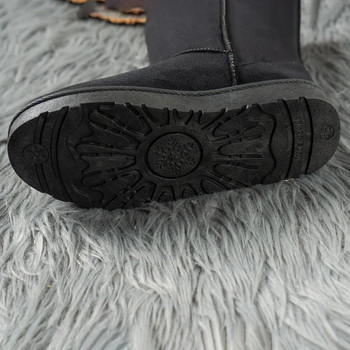 Γυναικεία παπούτσια σε έκπτωση Υψηλής ποιότητας Χειμερινά slip-on Mid-carf Γυναικείες μπότες Μόδα Solid casual μπότες χιονιού Μπότες πλατφόρμας μεγάλου μεγέθους