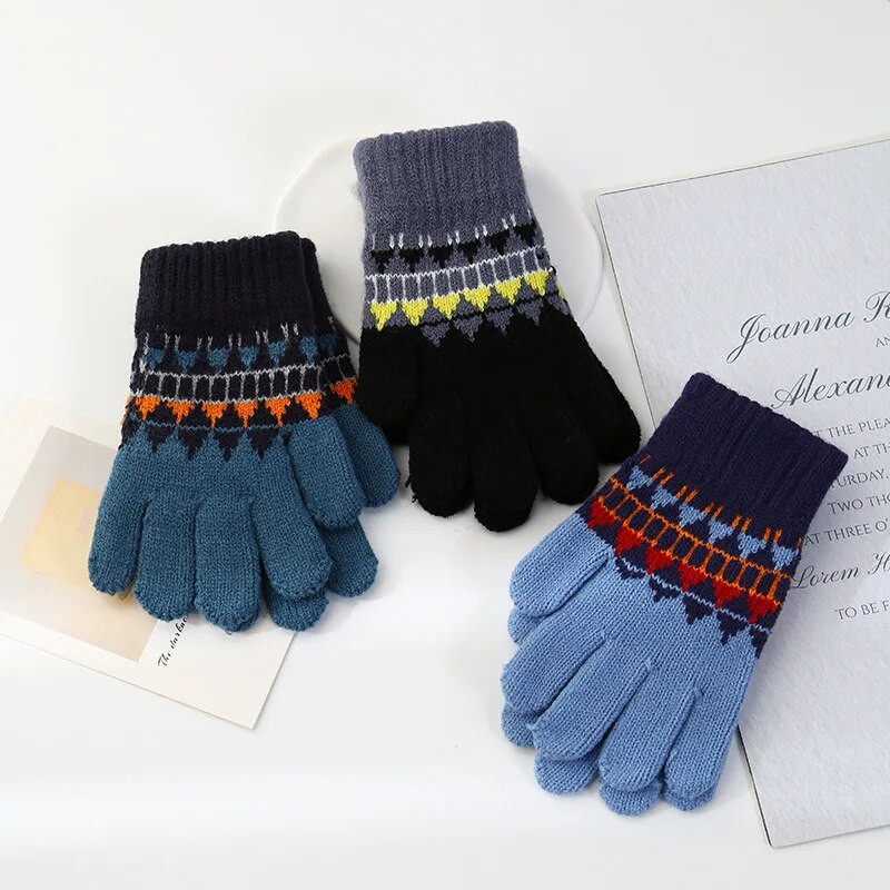 5-12-aastastele lastele Kindad Täissõrmed Labakindad Lastele Kindad Soojad Talvised Laste Labakindad Jõulukingitus перчатки детские