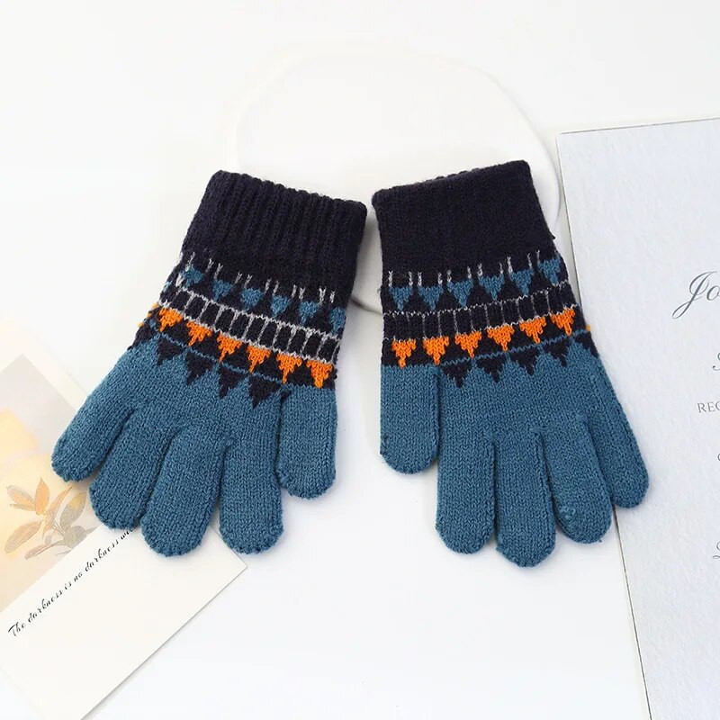 5-12-aastastele lastele Kindad Täissõrmed Labakindad Lastele Kindad Soojad Talvised Laste Labakindad Jõulukingitus перчатки детские