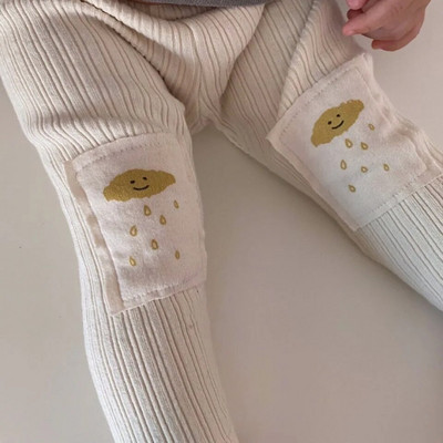 2023, noua primăvară, cu plasture pentru genunchi, pantaloni pentru bebeluși, copii mici, fete, jambiere, băieți, pantaloni lungi cu nervuri, pantaloni elastici pentru copii