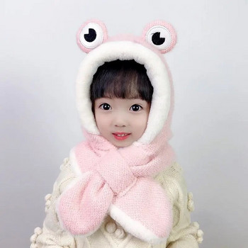 Χειμωνιάτικο ζεστό παιδικό κασκόλ 1 για αγόρια και κορίτσια βελούδινο 1-10 ετών Baby Cute Ears Rabbit Αντιανεμικό καπέλο προστασίας αυτιών Δωρεάν αποστολή