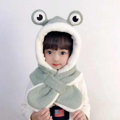 Χειμωνιάτικο ζεστό παιδικό κασκόλ 1 για αγόρια και κορίτσια βελούδινο 1-10 ετών Baby Cute Ears Rabbit Αντιανεμικό καπέλο προστασίας αυτιών Δωρεάν αποστολή