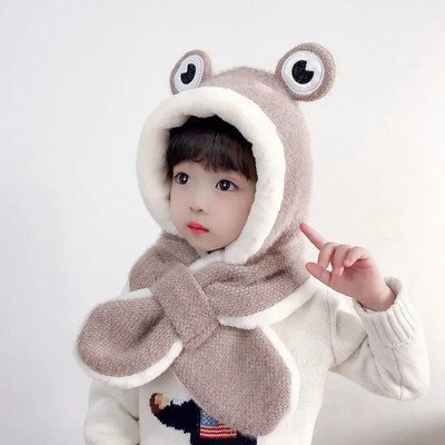 Χειμωνιάτικο ζεστό παιδικό κασκόλ 1 για αγόρια και κορίτσια βελούδινο 1-10 ετών Baby Cute Ears Rabbit Αντιανεμικό καπέλο προστασίας αυτιών Δωρεάν αποστολή