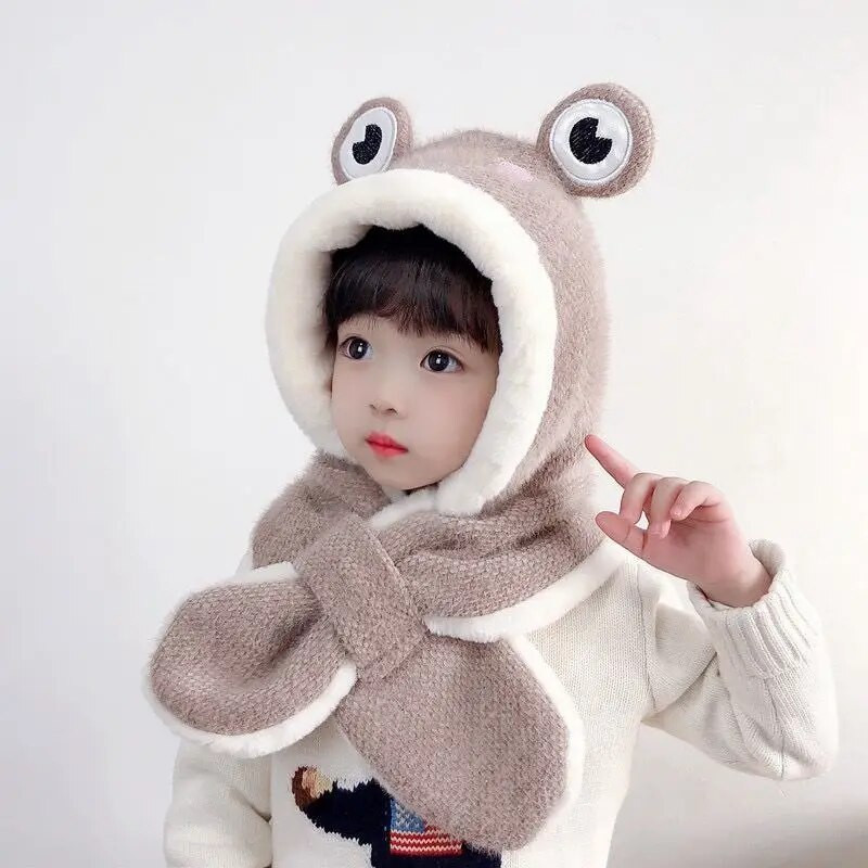 Χειμωνιάτικο ζεστό παιδικό κασκόλ 1 για αγόρια και κορίτσια βελούδινο 1-10 ετών Baby Cute Ears Rabbit Αντιανεμικό καπέλο προστασίας αυτιών Δωρεάν αποστολή