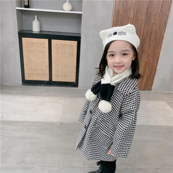 Χειμωνιάτικο ζεστό παιδικό κασκόλ Σετ καπέλων για αγόρια κορίτσια Πλεκτό καπέλο μπερέ Κασκόλ χιαστί συνονθύλευμα 2 τεμαχίων σετ 1-5Τ Παιδικά Bebe Mufflers