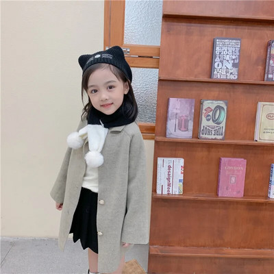 Χειμωνιάτικο ζεστό παιδικό κασκόλ Σετ καπέλων για αγόρια κορίτσια Πλεκτό καπέλο μπερέ Κασκόλ χιαστί συνονθύλευμα 2 τεμαχίων σετ 1-5Τ Παιδικά Bebe Mufflers