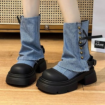 Χειμώνας 2023 Γυναικείες γυναικείες μονόχρωμες γυναικείες μπότες με μονόχρωμο γυναικείο μποτάκι, κομψές κοντές μπότες