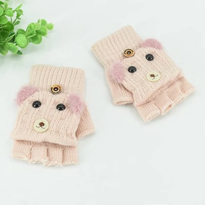 Lastele soojad labakindad talvepaksud lastekindad armsad multifilmid kootud klapiga kindad tüdrukutele poistele варежки детские зимние