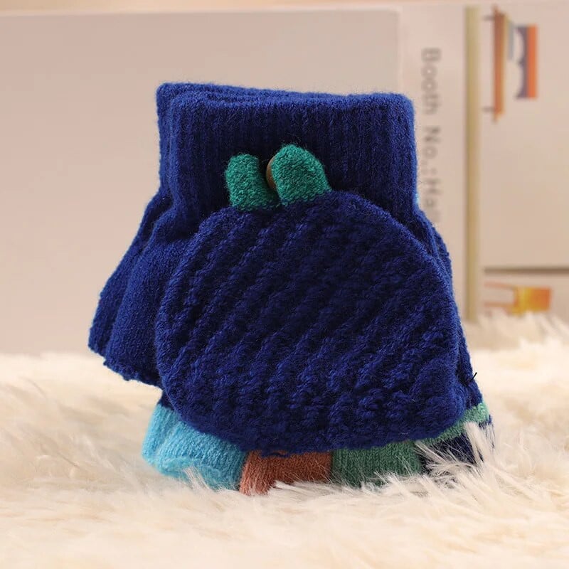 Lastele soojad labakindad talvepaksud lastekindad armsad multifilmid kootud klapiga kindad tüdrukutele poistele варежки детские зимние