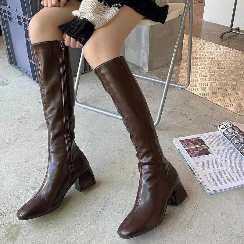 Παπούτσια Μόδα Μπότες Γυναικεία Χαμηλά Τακούνια Μποτάκια Στρογγυλά Μποτάκια Γυναικείες Μπότες-γυναικεία Πανκ Καουτσούκ Ψηλοτάκουνα Γυναικεία Φθινοπωρινά