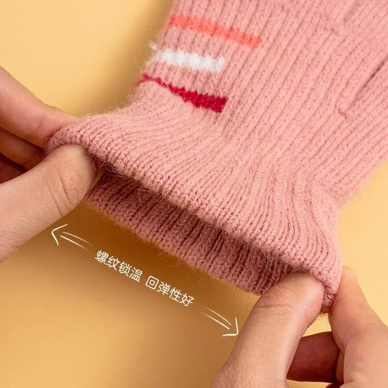 Talvised soojad lastekindad Moodsad Simplicity ühevärvilised labakindad lastele poisile tüdrukule villane kašmiirist välikinnas 3–6-aastasele lapsele