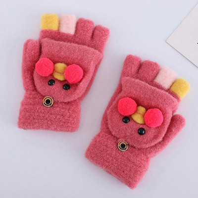 Flip Kids tricotate Convertibile pentru copii Mănuși fără degete Mănuși Top Iarnă caldă Mănuși și mănuși pentru copii