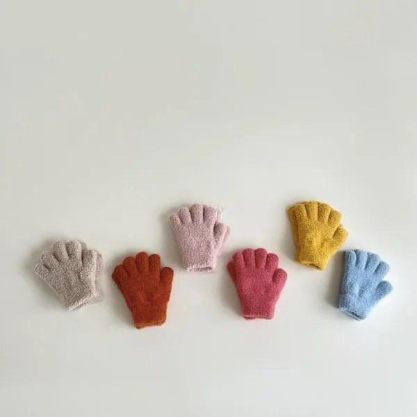 Παιδικά Χειμερινά Coral Fleece Ζεστά γάντια Thicken Kids Baby βελούδινα γούνινα γούνινα γάντια κορίτσια Φθινοπωρινό θερμαντήρα χεριών για 3-6 χρόνια