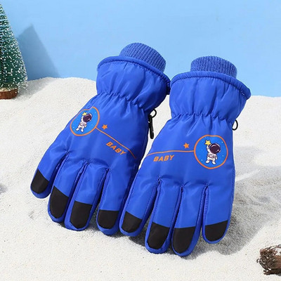 Snowboard pentru zăpadă Mănuși de schi pentru copii, impermeabile, îngroșate, mănuși de ciclism pentru copii, iarnă, caldă, rezistentă la vânt, pentru sport în aer liber