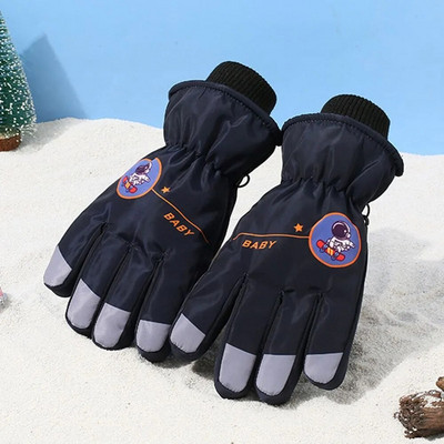 Snowboard pentru zăpadă Mănuși de schi pentru copii, impermeabile, îngroșate, mănuși de ciclism pentru copii, iarnă, caldă, rezistentă la vânt, pentru sport în aer liber