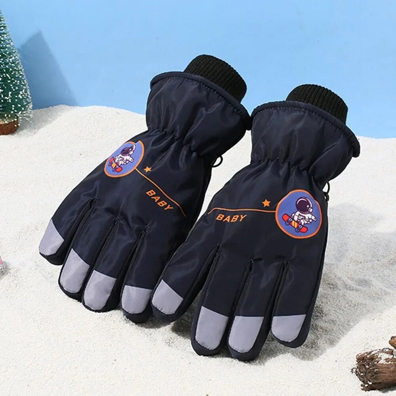 Snowboard pentru zăpadă Mănuși de schi pentru copii, impermeabile, îngroșate, mănuși de ciclism pentru copii, iarnă, caldă, rezistentă la vânt, pentru sport în aer liber