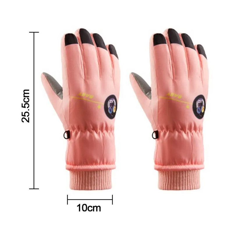 Snowboard pentru zăpadă Mănuși de schi pentru copii, impermeabile, îngroșate, mănuși de ciclism pentru copii, iarnă, caldă, rezistentă la vânt, pentru sport în aer liber