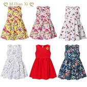 Rochie de vară din bumbac pentru bebeluși 2023, la modă frumoasă, rochii de prințesă pentru sugari, linie A, haine moale pentru copii, rochie pentru copii
