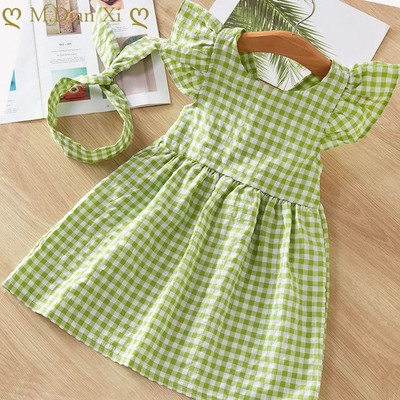 Rochie de vară din bumbac pentru bebeluși 2023, la modă frumoasă, rochii de prințesă pentru sugari, linie A, haine moale pentru copii, rochie pentru copii
