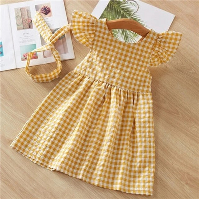Rochie de vară din bumbac pentru bebeluși 2023, la modă frumoasă, rochii de prințesă pentru sugari, linie A, haine moale pentru copii, rochie pentru copii