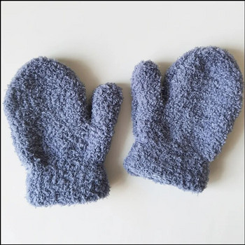Λούτρινα παχύρρευστα ζεστά βρεφικά γάντια Παιδικά γάντια μαθητή μαθητή Χειμερινά γάντια Coral fleece Flip full Finger Gloves for 5-11Y Παιδικά γάντια