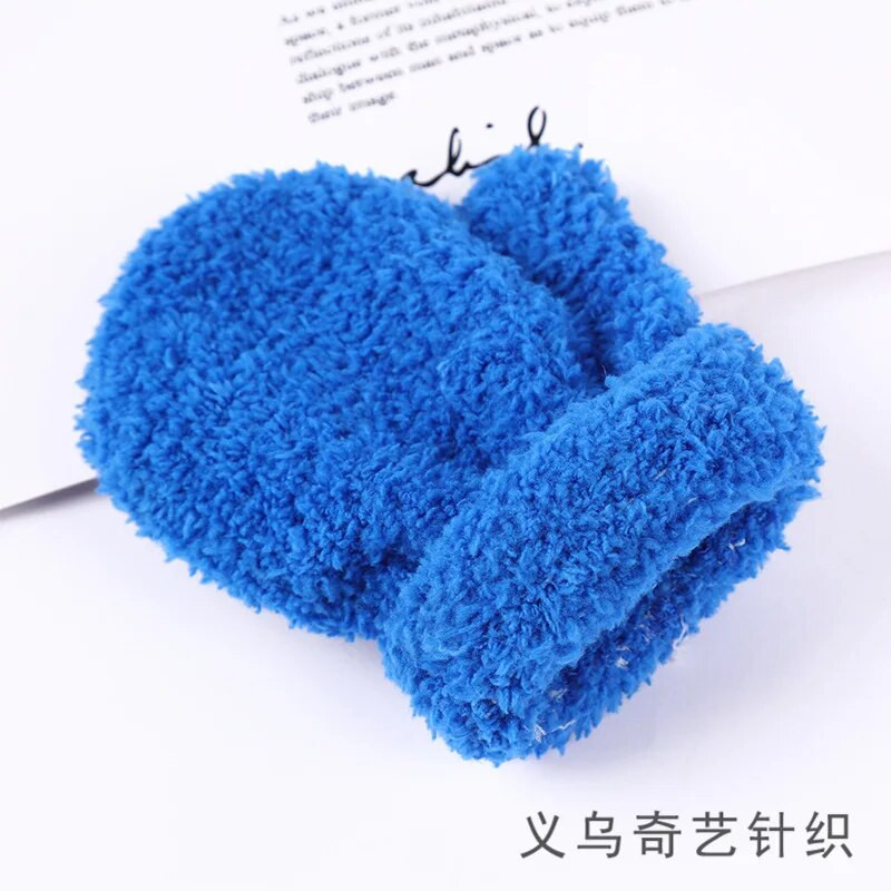 Mănuși pentru copii, îngroșate și calde de pluș, pentru copii, elevi, elevi, mănuși de iarnă, din lână de coral, mănuși cu degete întregi, pentru 5-11 ani, mănuși pentru copii